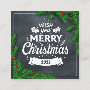 Visita Quadrado Cartão Feliz de Natal