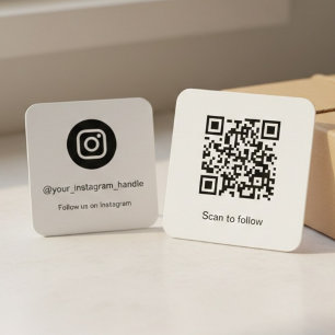 Visita Quadrado Código QR do Instagram   Cartão de Seguir nas Rede