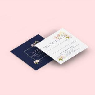 Visita Quadrado Consulte um cartão floral do cliente do salão de