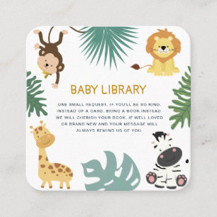 Visita Quadrado livros de safari da selva para cartão de bebê