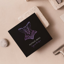 Visita Quadrado Logotipo Boutique da Lingerie de rendas Cartão de 