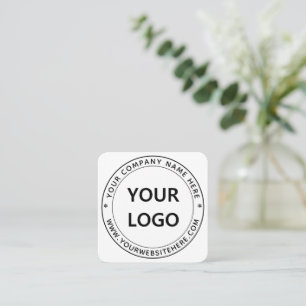 Visita Quadrado Logotipo da empresa e Modelo de cartão de negócios