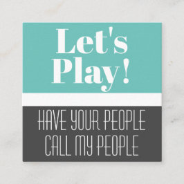 Visita Quadrado Moderno do Cartão de Reprodução de Criança