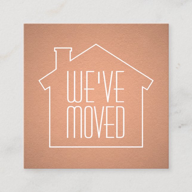 Visita Quadrado Nós movemos o cartão moderno do cerco da folha de (Frente)