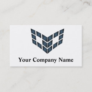 Visita Quadrados azuis do logotipo simples Cartão de visi