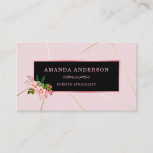 Visita Quadro de Rosa Floral Rosa em Stripes Cartão de v