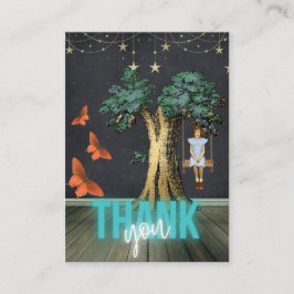 Visita Rapariga Em Swing Obrigado Pelo Seu Cartão De Comp