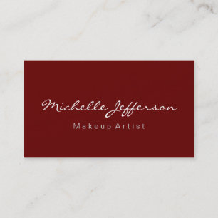 Visita Red Makeup Artist Profissão de Script Cartão de vi