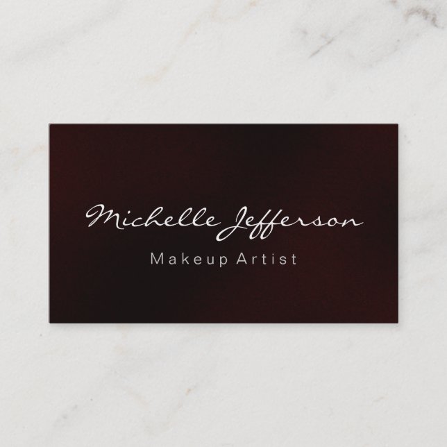 Visita Red Makeup Artist Profissão de Script Cartão de vi (Frente)