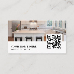 Visita Renovações de cozinha Slogans Código QR Cartão de