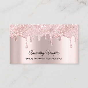 Visita Rosa Makeup Artist Unhas Cosméticos Cartão de vi