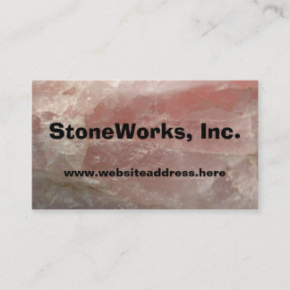Visita Rosa Quartz Stone, Modelo de cartão de negócios