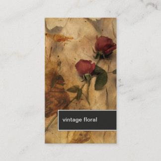 Visita Rosa vermelha elegante do vintage do cartão de