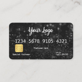 Visita Seu cartão de crédito Black Glitter-look