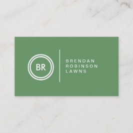 Visita SEU LOGOTIPO INICIAL no VERDE Nº 2 Cartão de visit