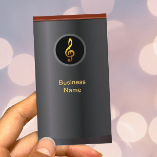Visita Símbolo musical Dourado profissional Cartão de v