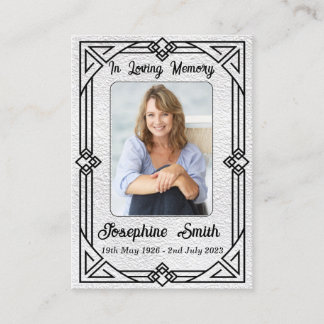 Visita Simpatia Elegante Cartão de Oração de Foto Vintage