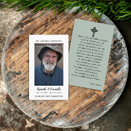 Visita Simples Cartão com fotos de Oração para Memorial F