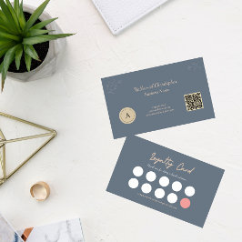Visita Simples cartão de fidelidade do logotipo de negóci