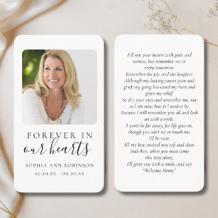 Visita Simples para sempre em nosso Cartão Funeral de Fot