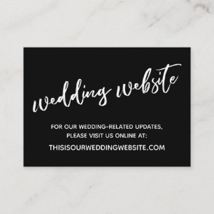 Visita Site de casamento branco e preto e salve o cartão