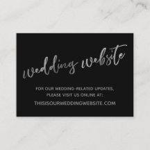Site de Casamento Prata e Preto & Cartão de Salve 