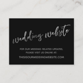 Visita Site de Casamento Prata e Preto & Cartão de Salve