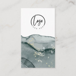 Visita Sua Cinza de logotipo Abstrato Marble Cartão de vi