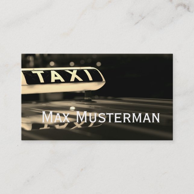 Visita TÁXI cartão de presentação (Frente)