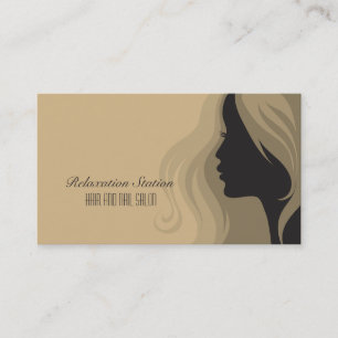 Visita Tendy na moda silhouette salon spa cartão de visit