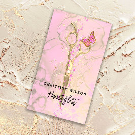 Visita tesoura borboleta tinta plastifica cartão de visit