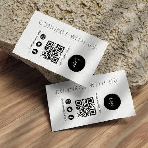 Visita texto simples Redes sociais Código QR cartão de vi