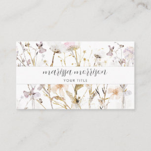 Visita Tipo de Script de Nome Botânico Moderno Cartão de 