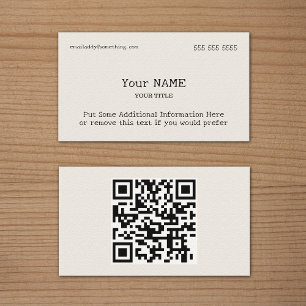 Visita Tipo Tradicional Código QR de Osso Cartão de visit