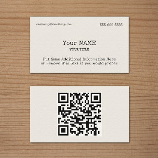 Visita Tipo Tradicional Código QR de Osso Cartão de visit