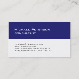Visita Trend Midnight Blue White Consulter Cartão de visi