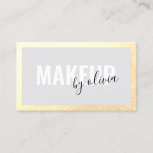Visita Trendy Dourada Frame Makeup Artist Cartão de visit