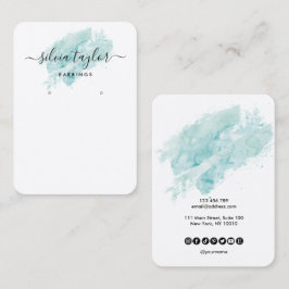 Visita Turquesa do cartão de exibição Enrelho de Caligraf