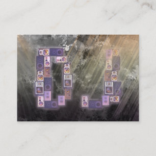 Visita Uma pilha legal do DJ do cartão de negócios dos