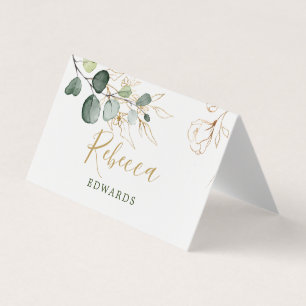 Visita Veneração de Aquarela, Cartão Floral Dourado