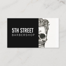 Visita Vintage Barber Compra Tesoura Skull Cartão de visi