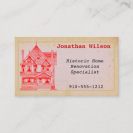 Visita Vintage House Real Estate Renovation Cartão de vis