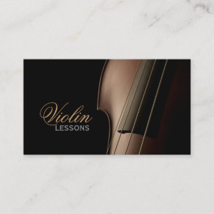 Visita Violin, Lições Musicais, Instrutor Cartão de vi