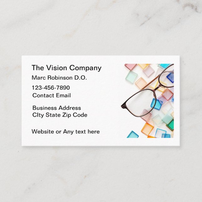 Visita Visão visual Cartão de visão (Frente)