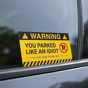 Visita Você Estacionou Como um Idiota Cartão de Aviso de