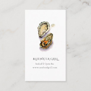 Visita Watercolor Oyster Chef, restaurante cartão de visi