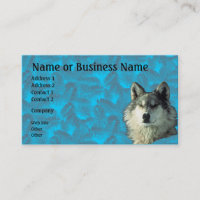 Wolf de inverno com Spruce Business ou Cartão de v