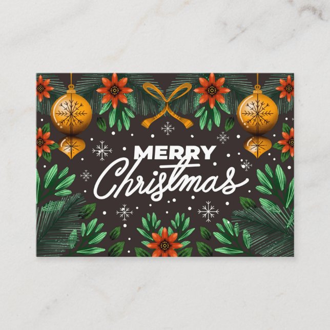 Visita Xmas Tropical Oferece o Cartão de Saudação de Nata (Frente)