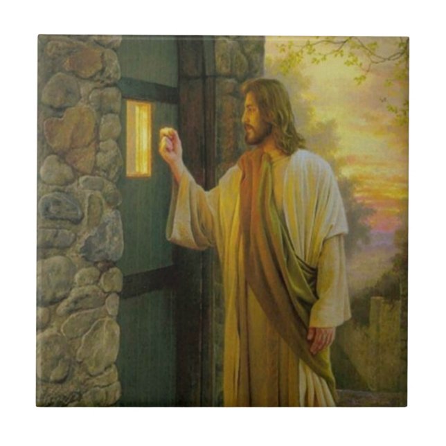 Visitação ao amanhecer Jesus batendo em uma porta  (Frente)