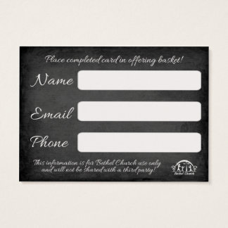 Visitante de Igreja ou cartão de conexão